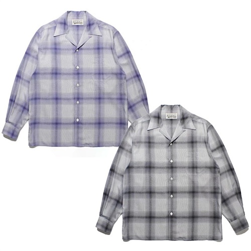 Wacko Maria Check Open Collar Shirt