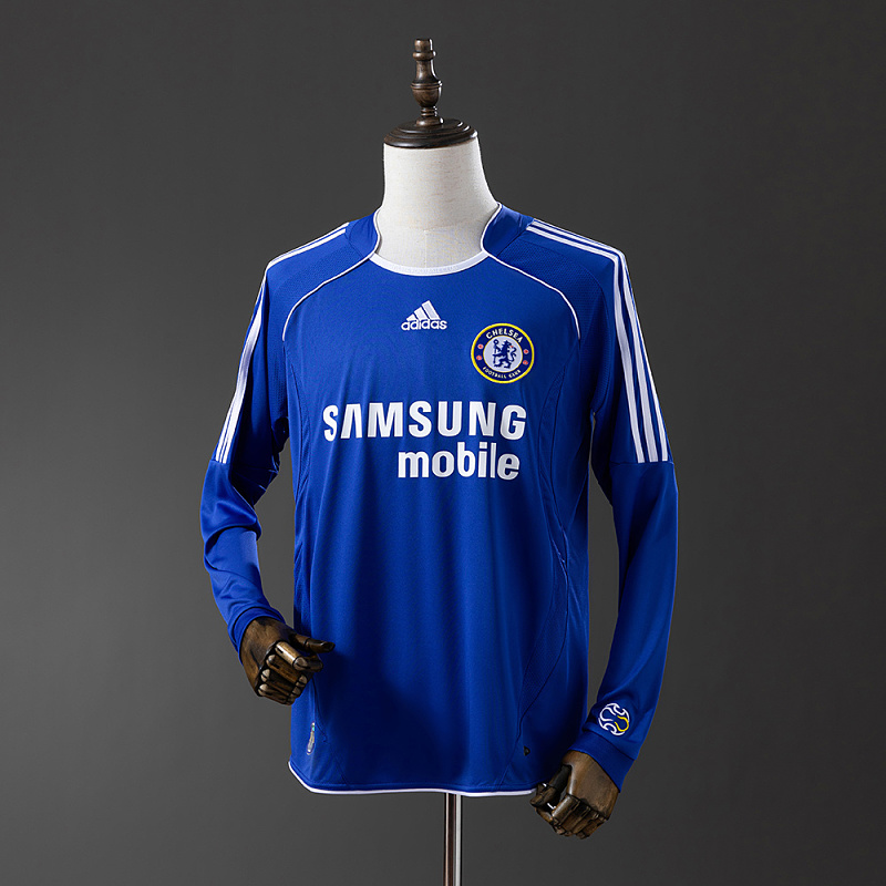 Retro Long Sleeve Chelsea 06 07 Home S-Xxl