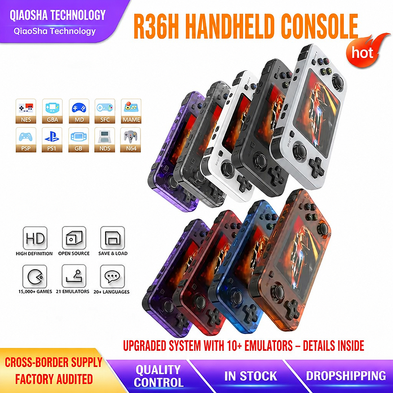 Lili-R36H Open Source Handheld Game Console Retro Video Game Player With Dual Joysticks