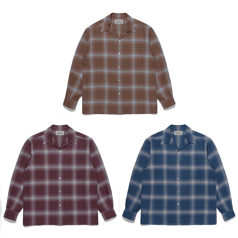 Wacko Maria Check Open Collar Shirt