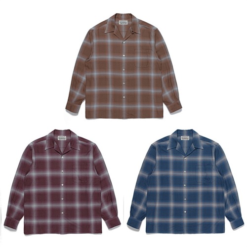 Wacko Maria Check Open Collar Shirt