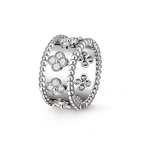 JG-VCARO9ND00 Perlée Clovers Ring Small Model