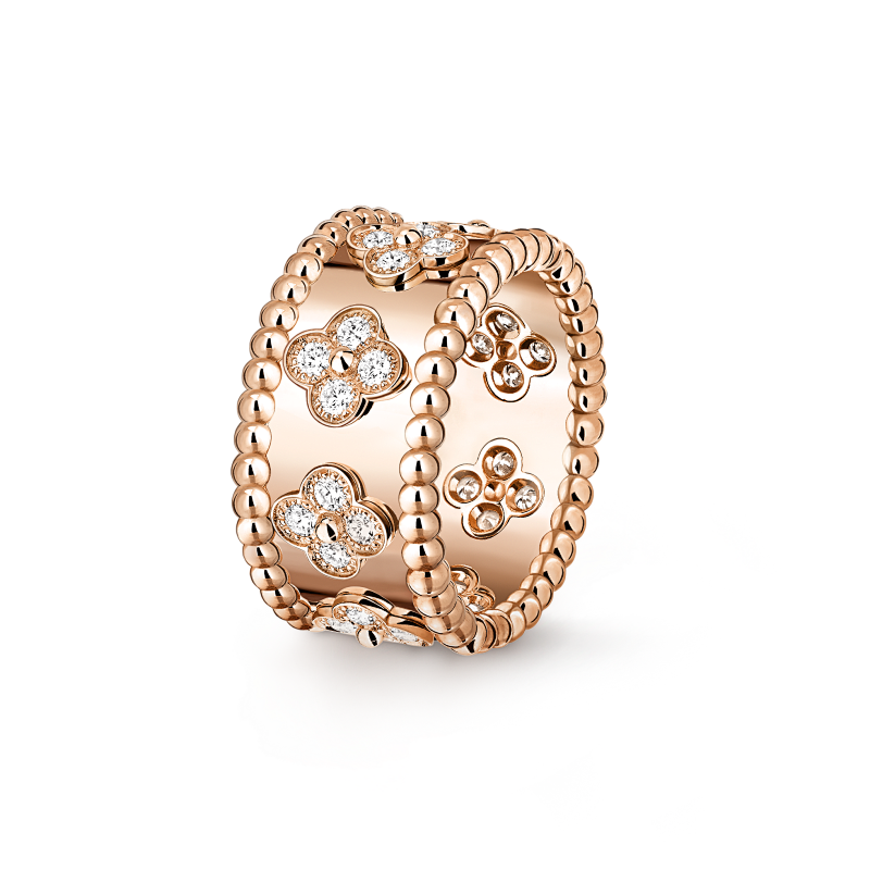 JG-VCARO9LN00 Perlée Clovers Ring Medium Model