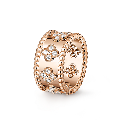 JG-VCARO9LN00 Perlée Clovers Ring Medium Model