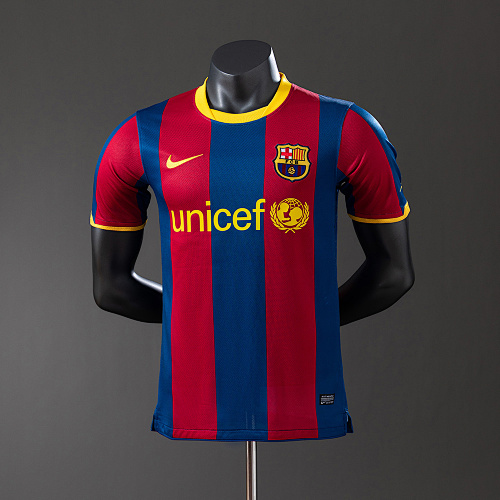 Wanban-Barcelona 10 11 Home Long Sleeve Player Version Retro Jersey S-3XL