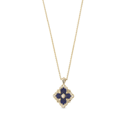 JG-Purple Big Opera Tulle Yellow Gold Pendant With Diamonds