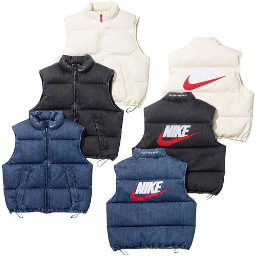 RR Supreme Nike Denim Puffer Vest