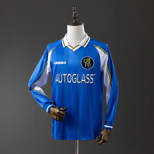 Wanban-Chelsea 97 99 Home Long Sleeve Retro Jersey S-Xxl