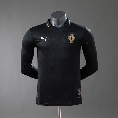Wanban-Portugal Special Edition - Black Panther Long-Sleeve Player Version Jerseys S-4XL