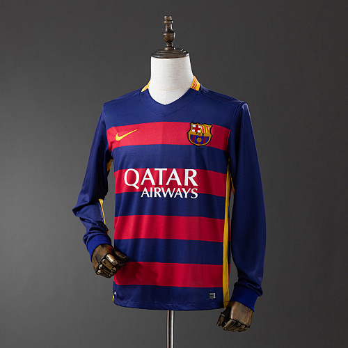 Wanban-Barcelona 16 Home Long Sleeve Retro Jersey S-Xxl