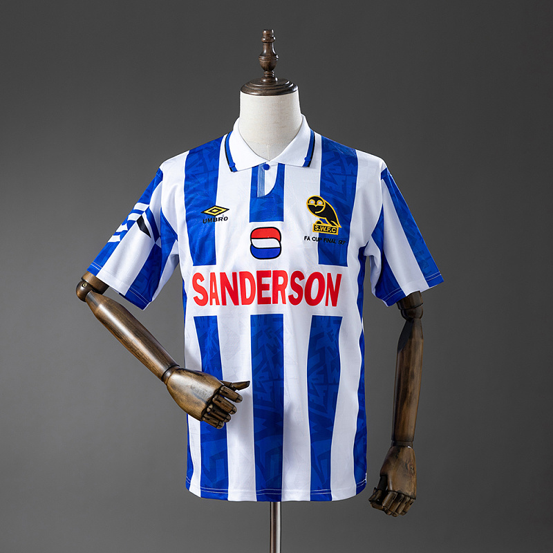 Wanban-Sheffield Wednesday 92 93 Home Retro Jersey S-Xxl
