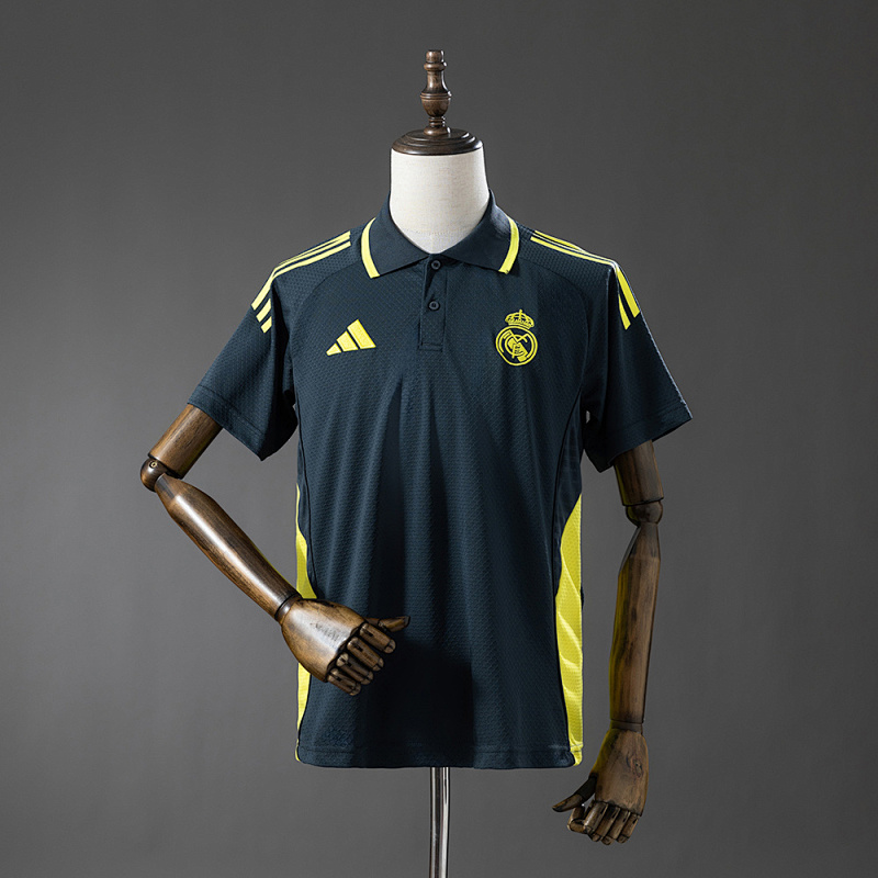 Wanban-Real Madrid 25 26 Polo - Dark Grey & Yellow S-Xxl