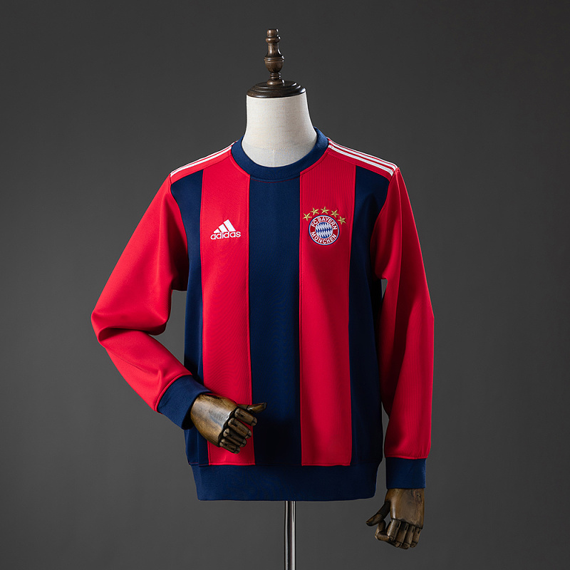 Wanban-Bayern Munich Long-sleeved Sweatshirt - Red & Cyan M-3XL
