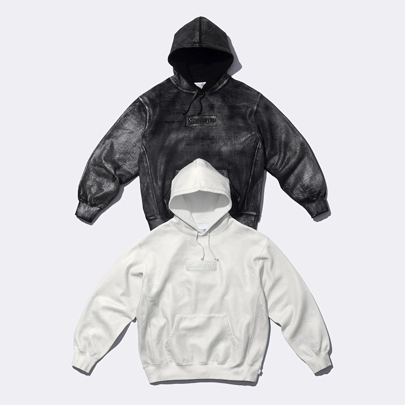 RR- Supreme MM6 Maison Margiela Foil Box Logo Hooded Sweatshirt Bogo