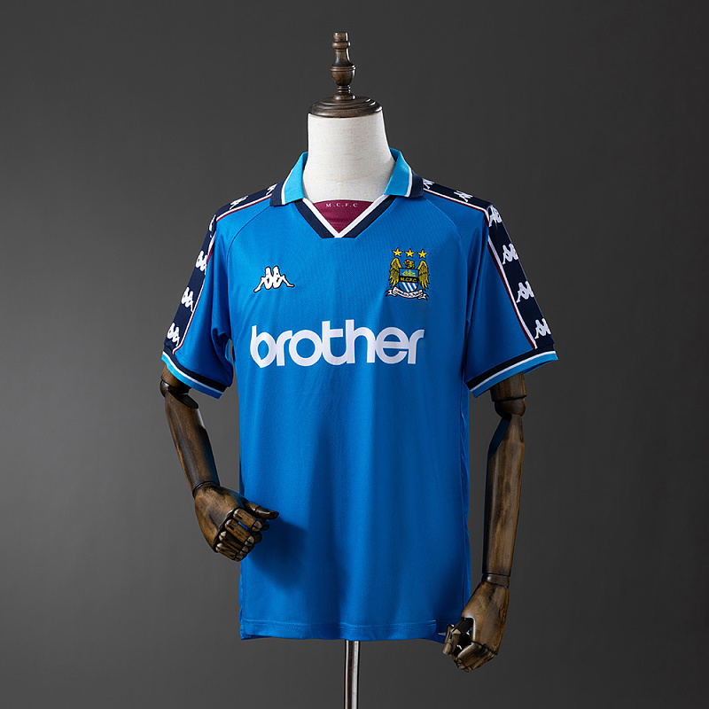 Wanban-Retro Manchester City 97 99 Home S-Xxl