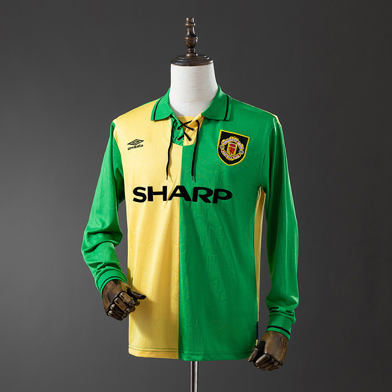 Wanban-Retro Long Sleeve M-U 92 94 Third Away S-Xxl