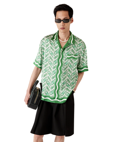 Ping Pong Short Sleeve Silk Shirt