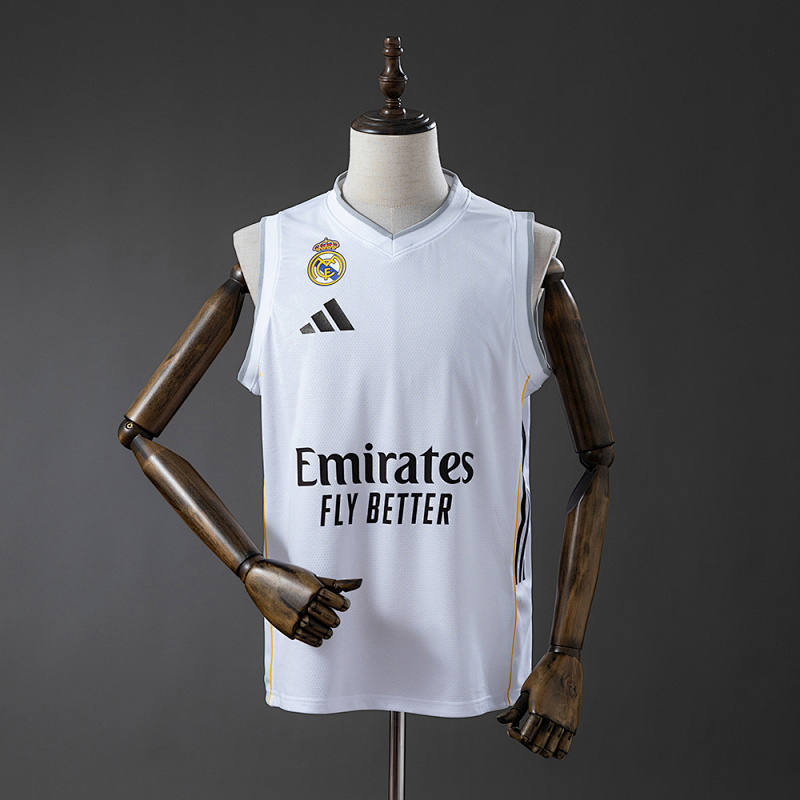 Wanban-Real Madrid 25 26 Home Basketball Jersey S-Xxl