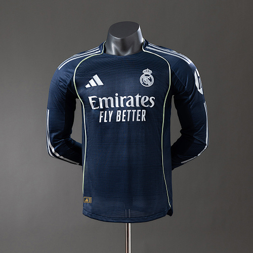 Wanban-Real Madrid 25 26 Away Long Sleeve Player Version Jersey S-3XL