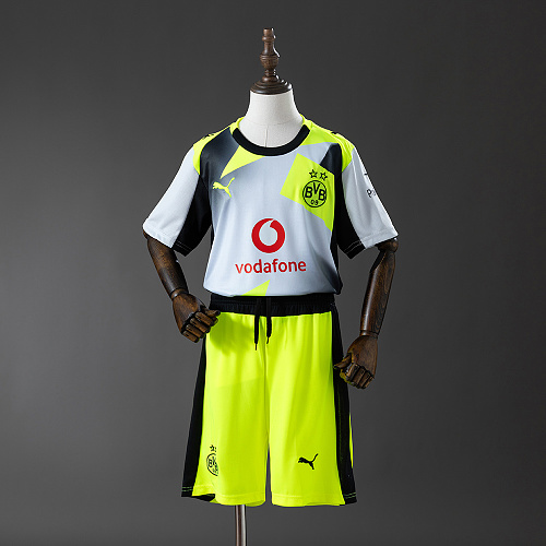 Wanban Borussia Dortmund 25 26 Away Kids Kit Jersey Size 16-28