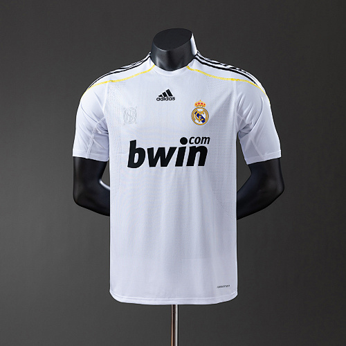 Wanban-Real Madrid 09 10 Home Player Version Retro Jersey S-3XL