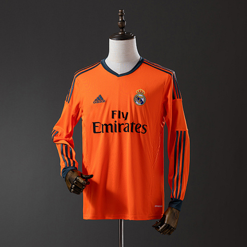 Wanban-Real Madrid 13 14 Second Away Long Sleeve Retro Jersey S-Xxl