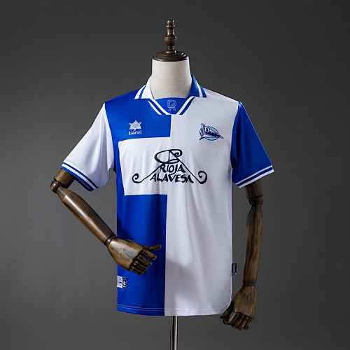 Wanban-Deportivo Alavés 00 01 Home Retro Jersey S-Xxl