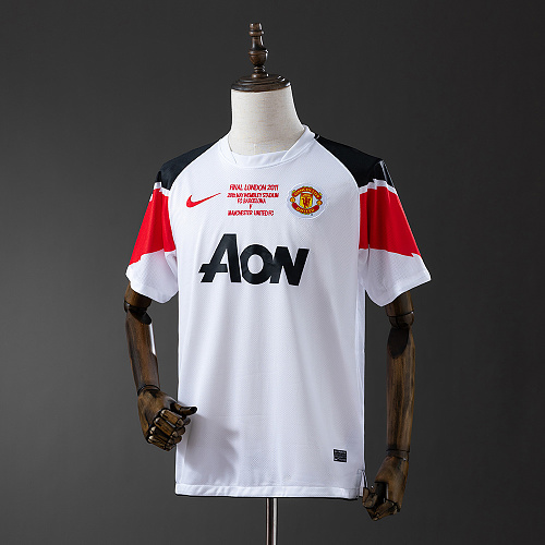 Wanban-M-U 11 Away Champions League Version Retro Jersey S-Xxl