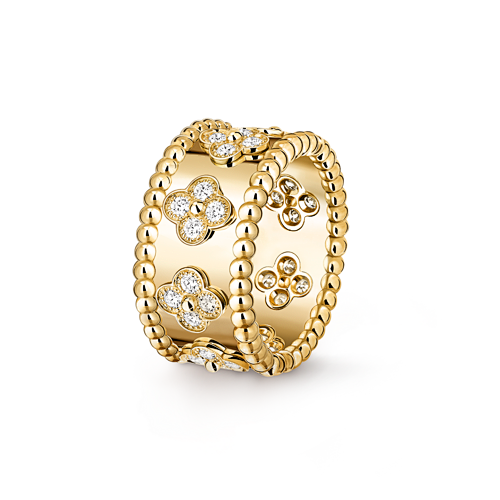 JG-VCARO9NC00 Perlée Clovers Ring Small Model