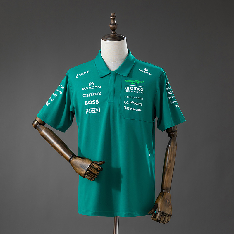 Wanban F1 Aston Martin Team Racing Suit Polo S-5XL
