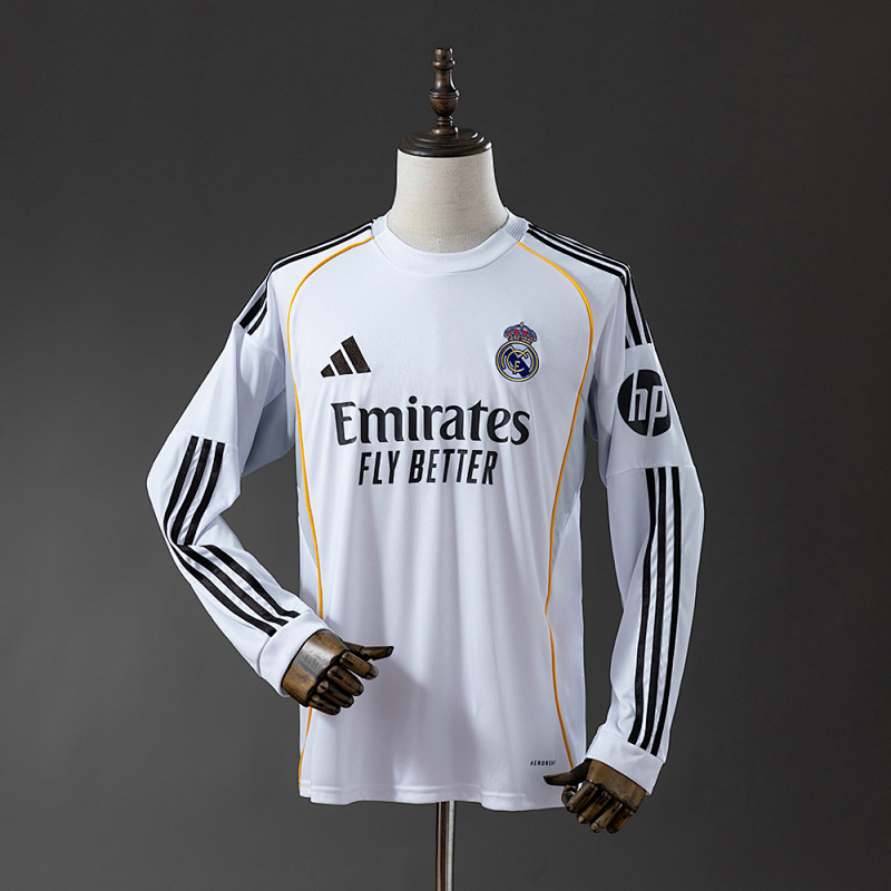 Wanban-Madrid 25 26 Home Long Sleeve Jersey S-4XL