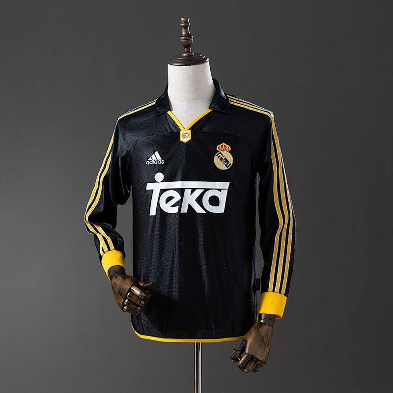 Wanban-Real Madrid 98 00 Away Long Sleeve Retro Jersey S-Xxl