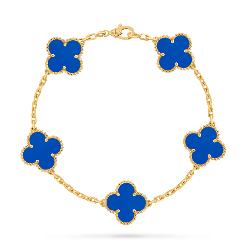 JG-VCARP34900 Vintage Alhambra Bracelet 5 Motifs