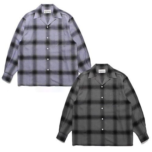 Wacko Maria Check Open Collar Shirt