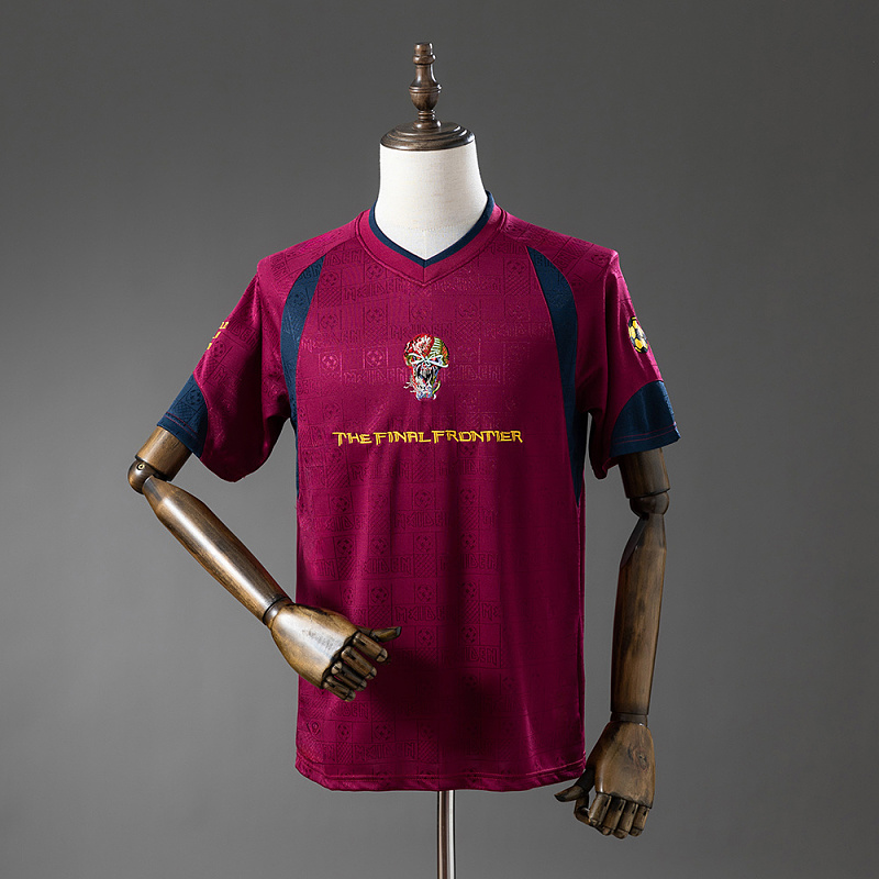 Wanban-Iron Maiden X West Ham United Away Retro Jersey S-Xxl
