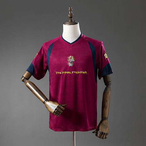 Wanban-Iron Maiden X West Ham United Away Retro Jersey S-Xxl
