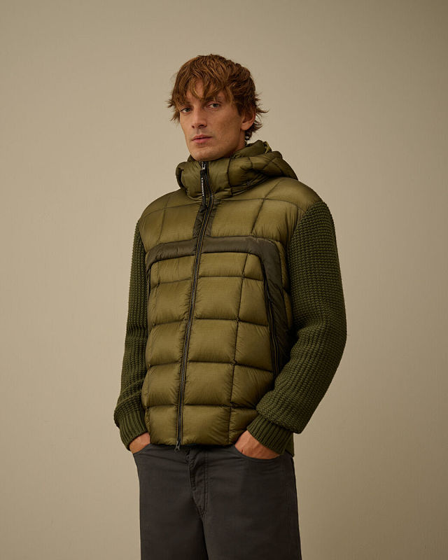 Cp-554332 Extrafine Merino Wool Mixed Full Zip Goggle Sweater