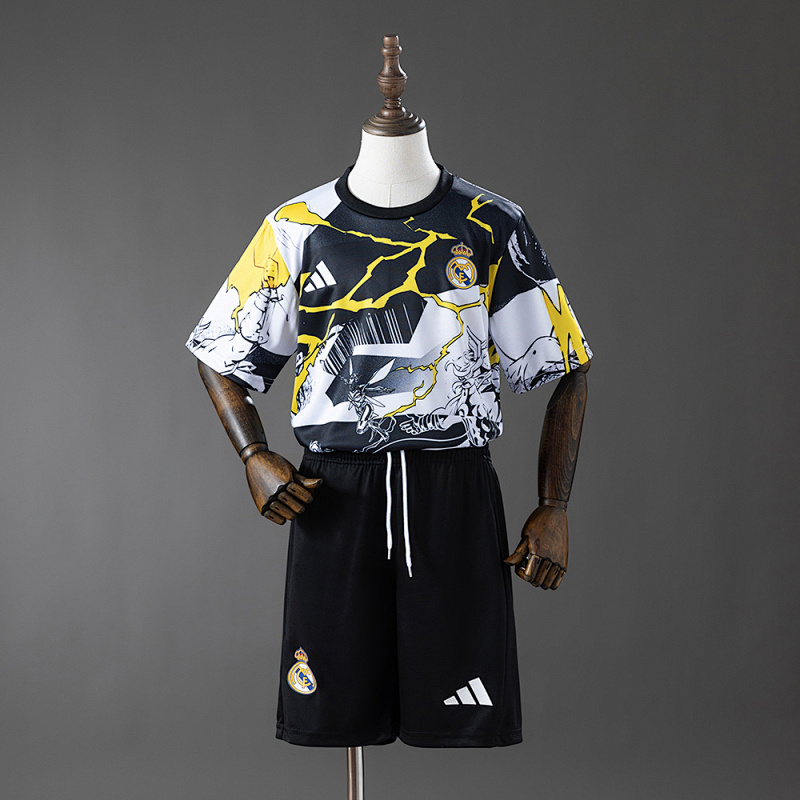 Wanban-Real Madrid 25 26 Avengers - Pre-Match Kids Kit Jerseys Size 16-28