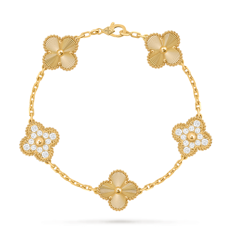 JG-VCARP7RP00 Vintage Alhambra Bracelet 5 Motifs