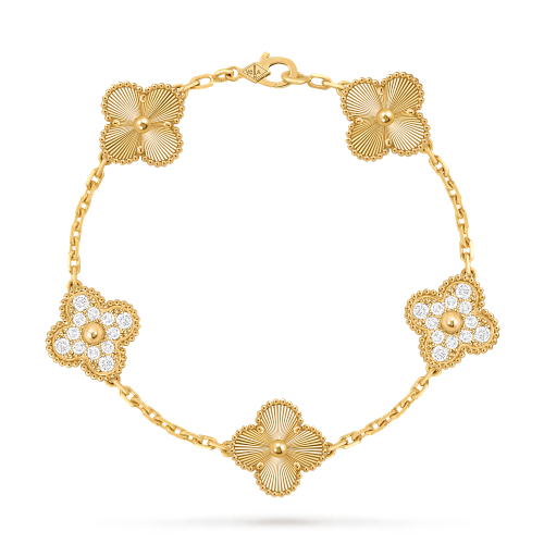 JG-VCARP7RP00 Vintage Alhambra Bracelet 5 Motifs