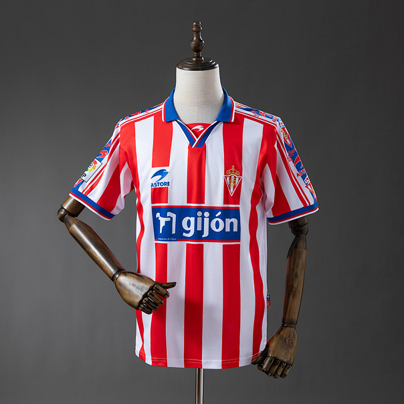 Wanban-Sporting De Gijon 99 00 Home Retro Jersey S-Xxl