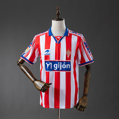 Wanban-Sporting De Gijon 99 00 Home Retro Jersey S-Xxl