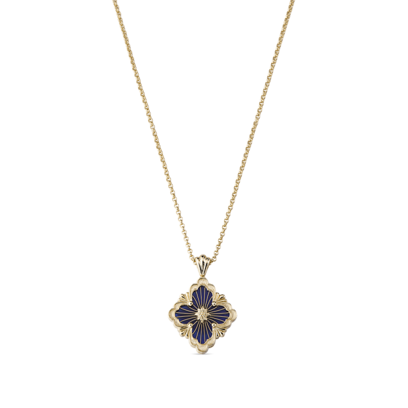 JG-Purple Big Opera Tulle Pink Gold Pendant With Onyx