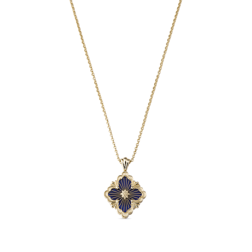 JG-Purple Big Opera Tulle Pink Gold Pendant With Onyx