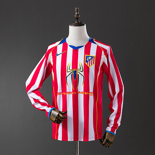 Wanban-Atletico Madrid 04 05 Home Long Sleeve Retro Jersey S-Xxl