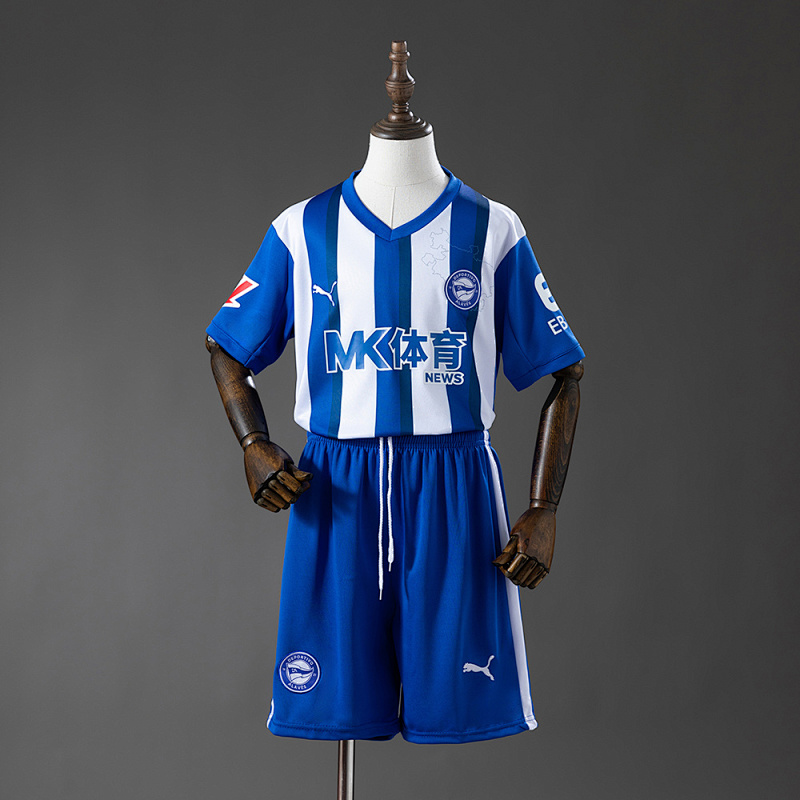 Wanban-Deportivo Alavés 25 26 Home Kids Jersey Size 16-28