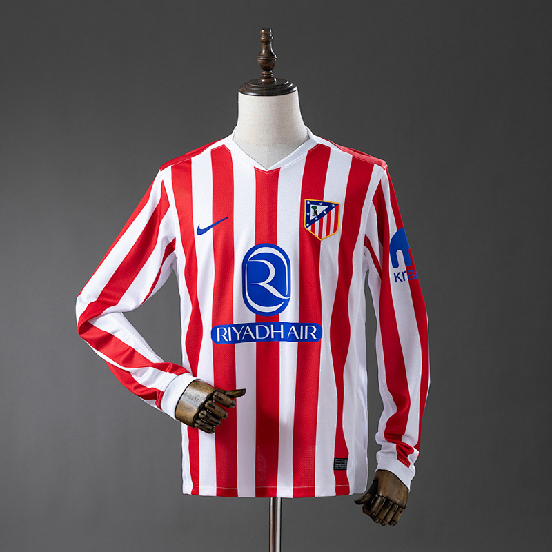 Wanban-Atletico Madrid 25 26 Home Long-sleeved Jersey S-4XL