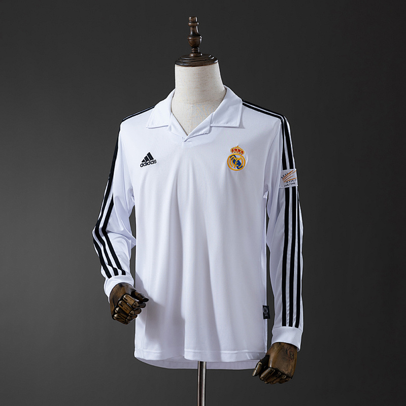 Wanban-Real Madrid 03 Home Long Sleeve Retro Jersey S-Xxl