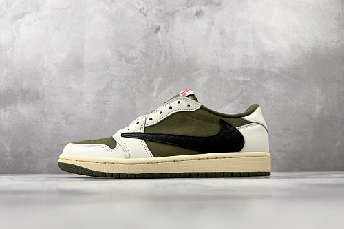 Zhenhui- Jordan Travis Scott Air Jordan 1 8.0 Low OG Medium Olive -DM7866-200