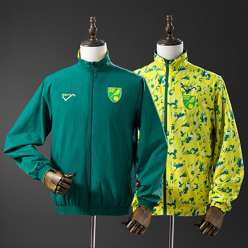 Wanban-Norwich City Reversible Jacket Windbreaker - Blue & Yellow S-Xxl